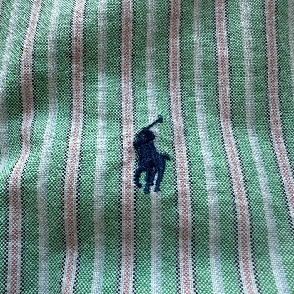 Ralph Lauren Boy’s Green Striped Button-Down Shirt